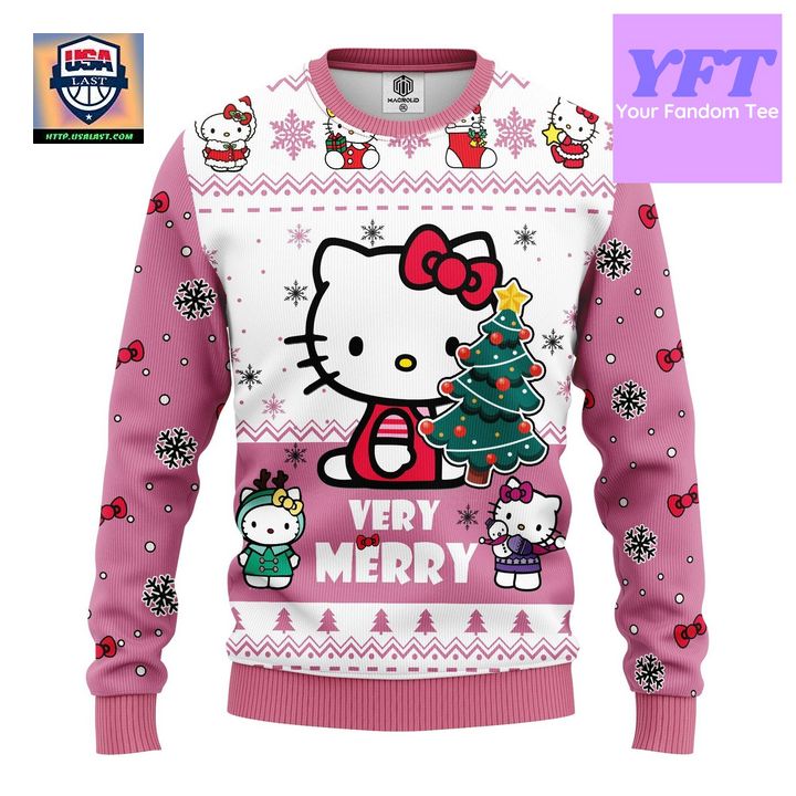 Very Merry Disney Hello Kitty 3d Ugly Christmas Sweater
