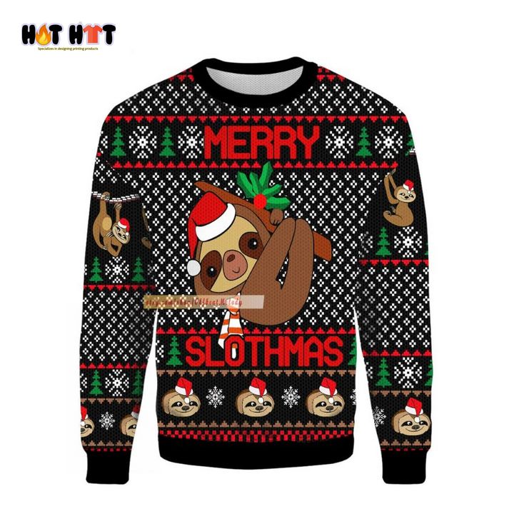 Mythical Merry Slothmas Ugly Christmas Sweater