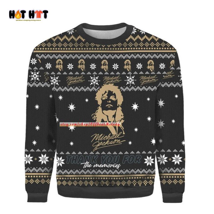 Excellent Michael Jackson Thank You For The Memories Ugly Christmas Sweater
