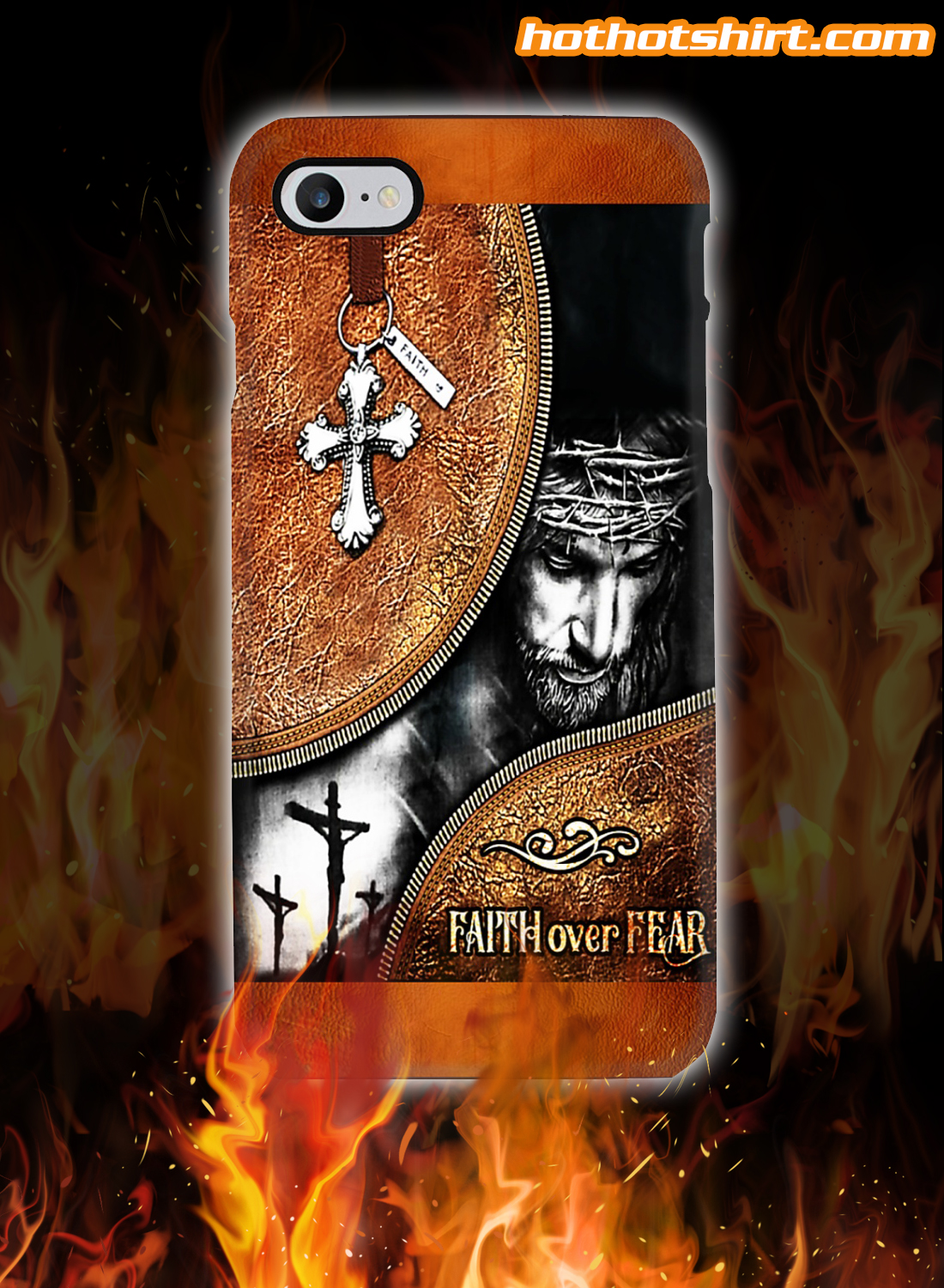 God faith over fear 3D phone case