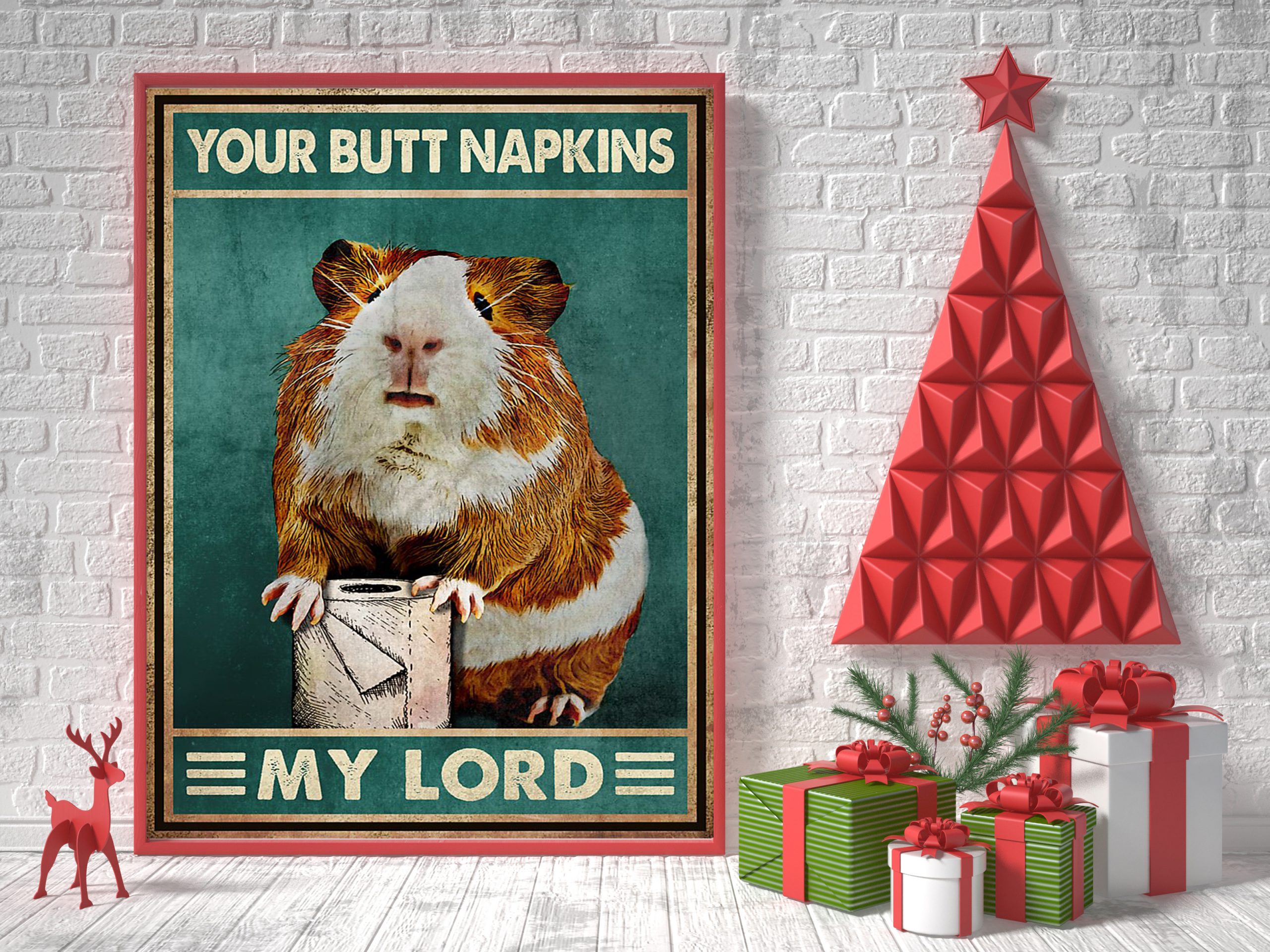 Hamster Guinea Pig Your Butt Napkins My Lord poster
