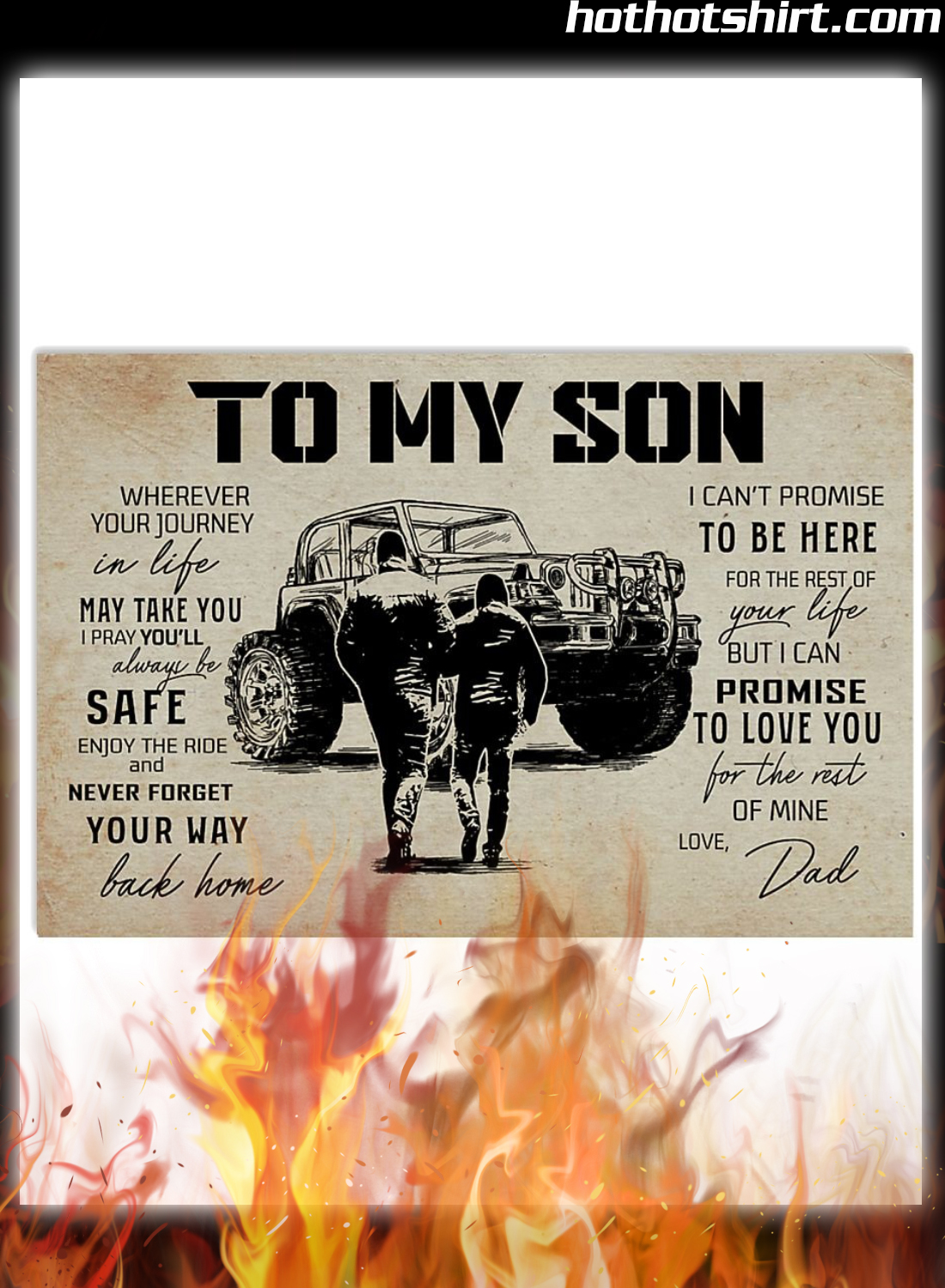 Off-Roading To My Son Love Dad Poster
