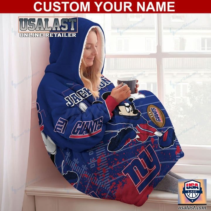 New York Giants Fleece Leather Jacket - USALast