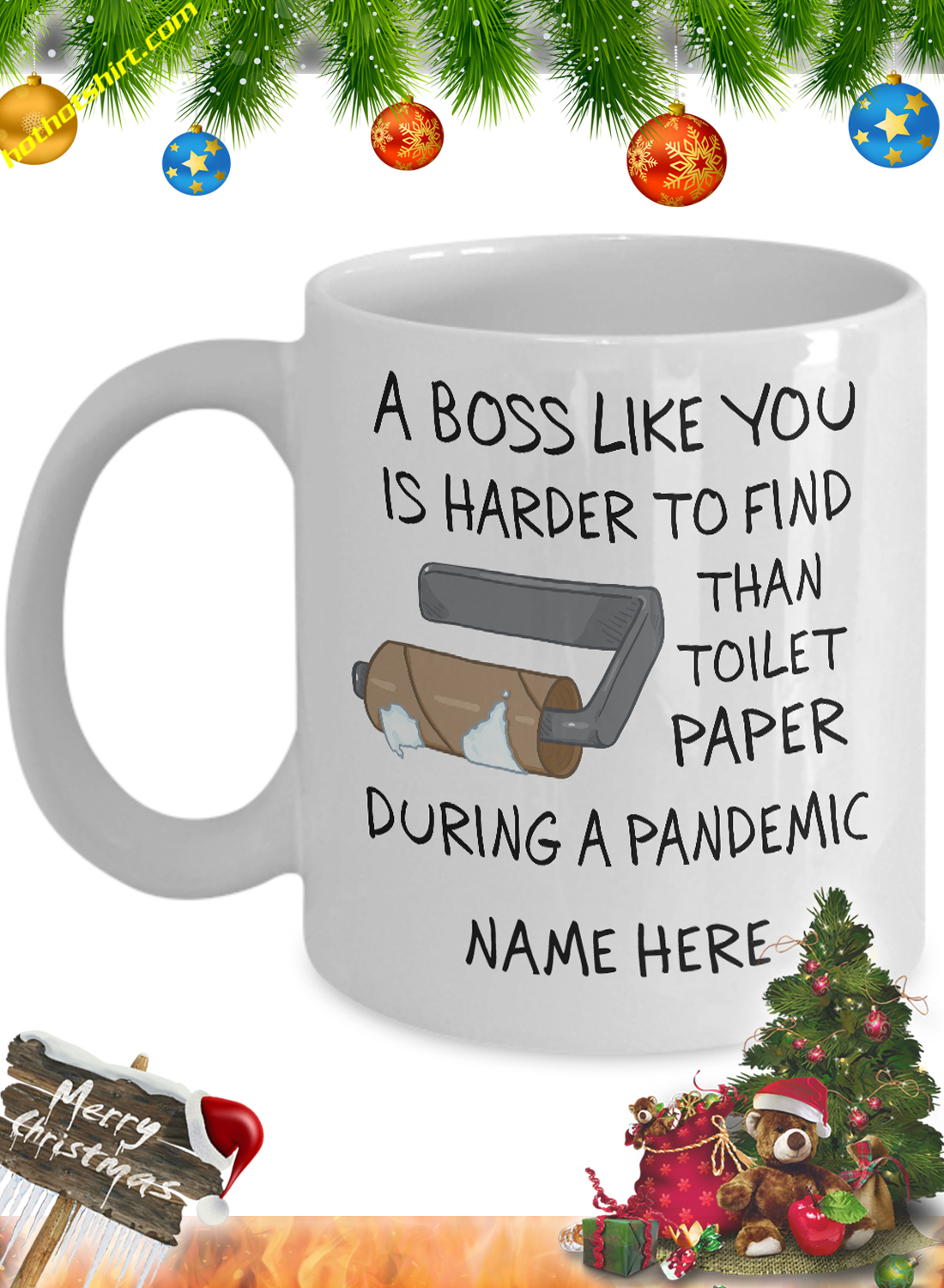 Personalized custom name A boss like you is harder to find than toilet mug
