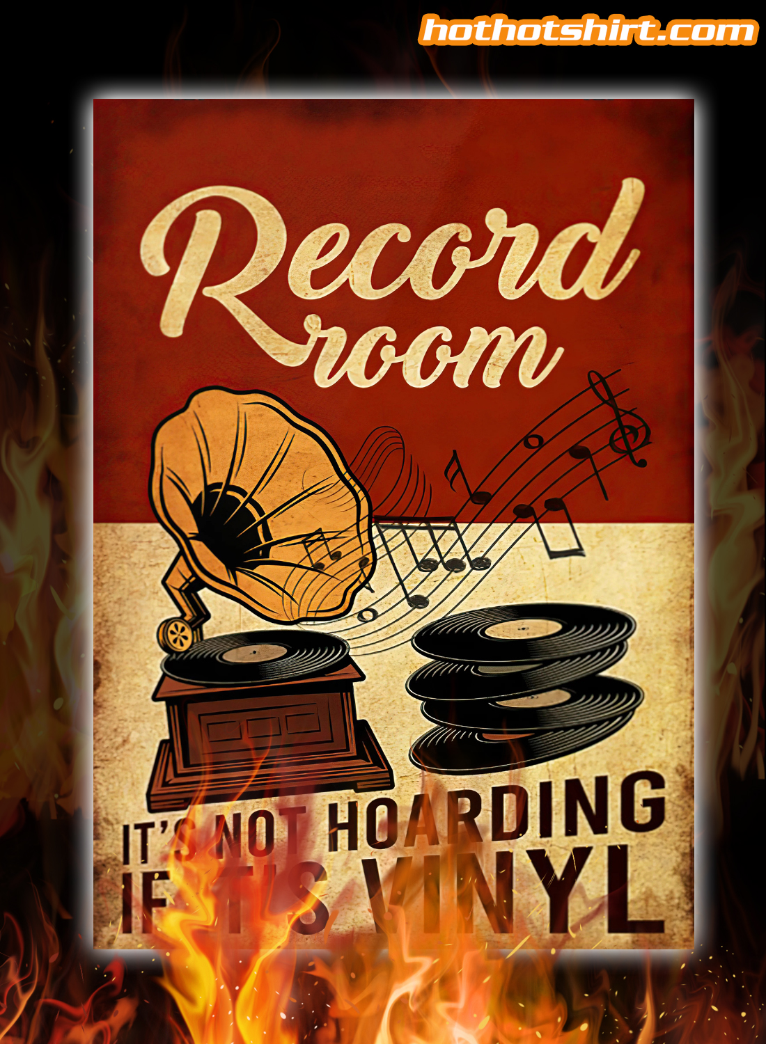 Pesonalized Record Room It’s Not Hoarding If It’s Vinyl poster