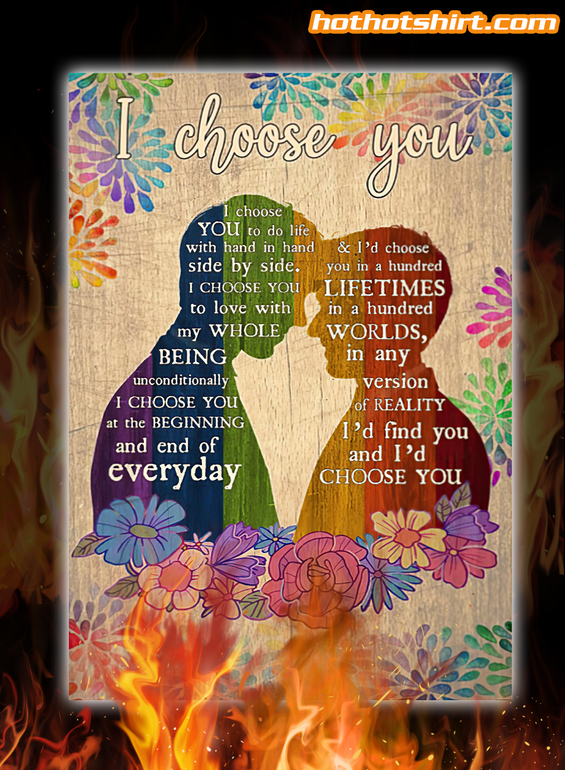Pesonalized customize LGBT Couple I choose you i choose you to do life poster