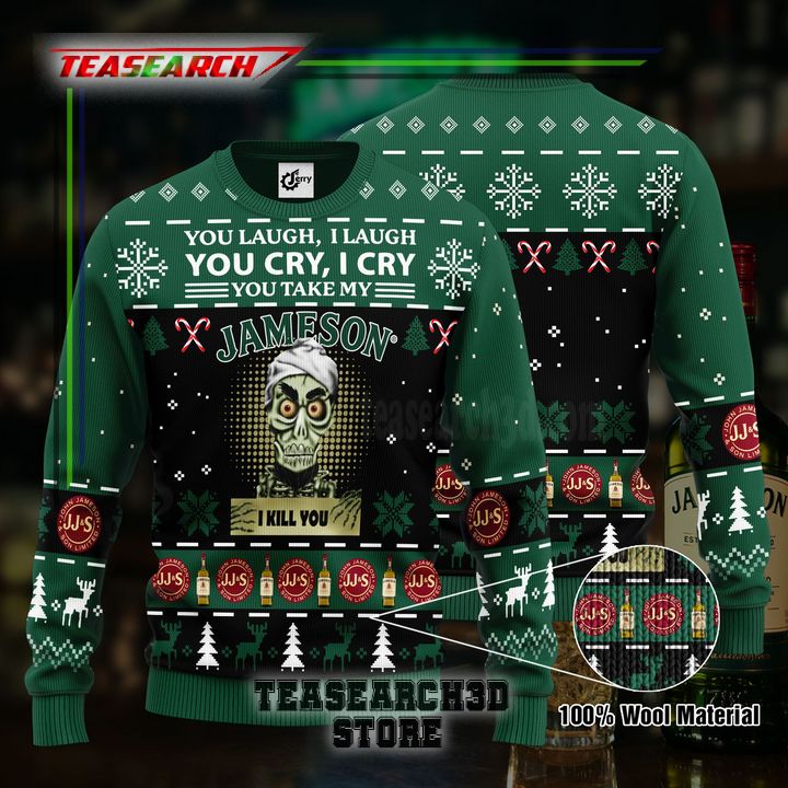 Luxury Achmed You Laugh I Laugh You Cry I Cry You Take My Jameson I Kill You Ugly Christmas Sweater Hoodie Zip Hoodie Bomber Jacket