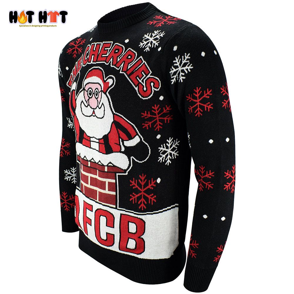AFC Bournemouth The Cherries Santa On Chimmey Christmas Jumper