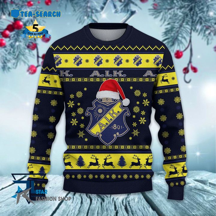 Where To Buy AIK IF Hockey Allsvenskan Ugly Christmas Sweater