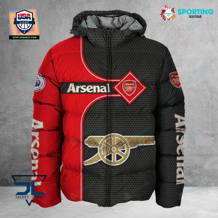 Cool Arsenal FC Hexagon 3D Down Jacket