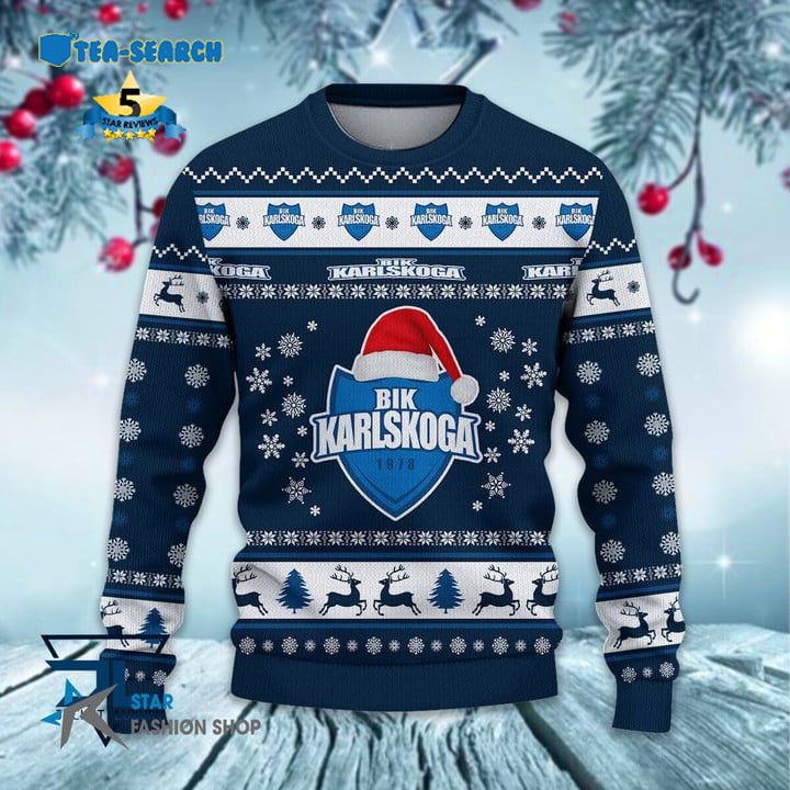 For Fans BIK Karlskoga Hockey Allsvenskan Ugly Christmas Sweater