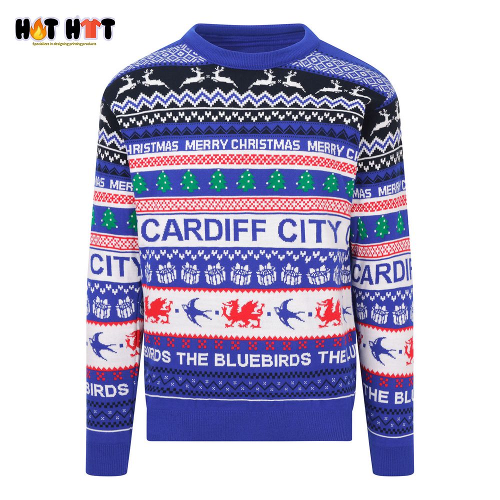 Cardiff City FC The Bluebirds Christmas Jumper