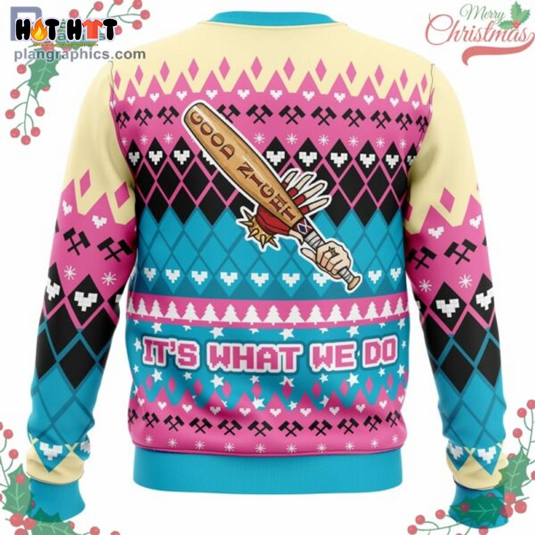 Harley Quinn We’re Bad Guys Ugly Christmas Sweater