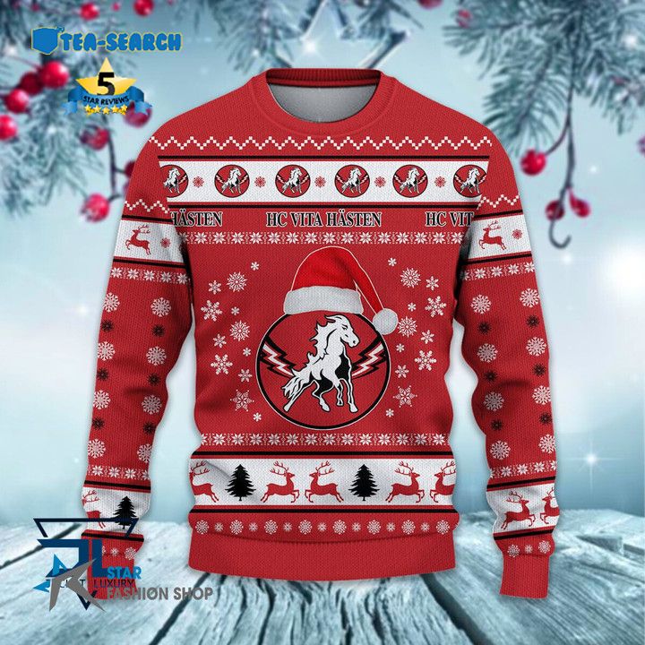 Best Sale HC Vita Hästen Hockey Allsvenskan Ugly Christmas Sweater