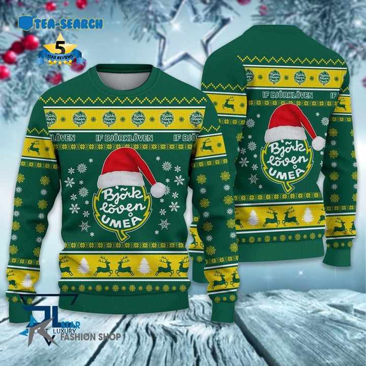 Available IF Björklöven Hockey Allsvenskan Ugly Christmas Sweater