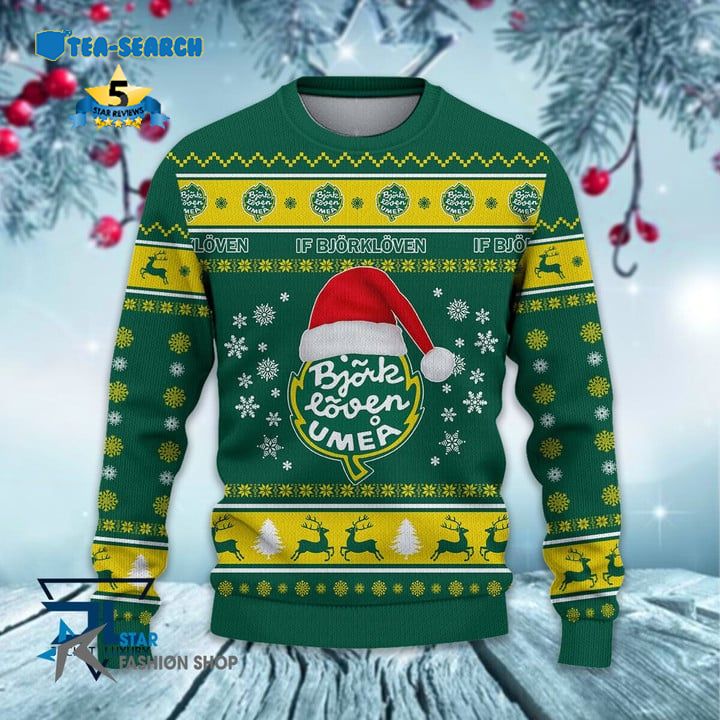 Available IF Björklöven Hockey Allsvenskan Ugly Christmas Sweater