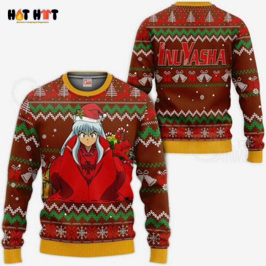 Inuyasha Santa Hat Ugly Christmas Sweater