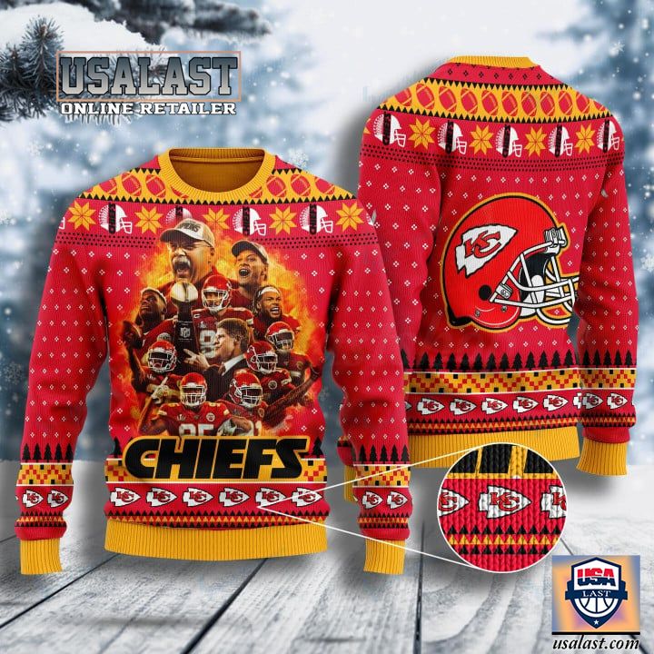 (Available) Kansas City Chiefs Team Ugly Christmas Sweater