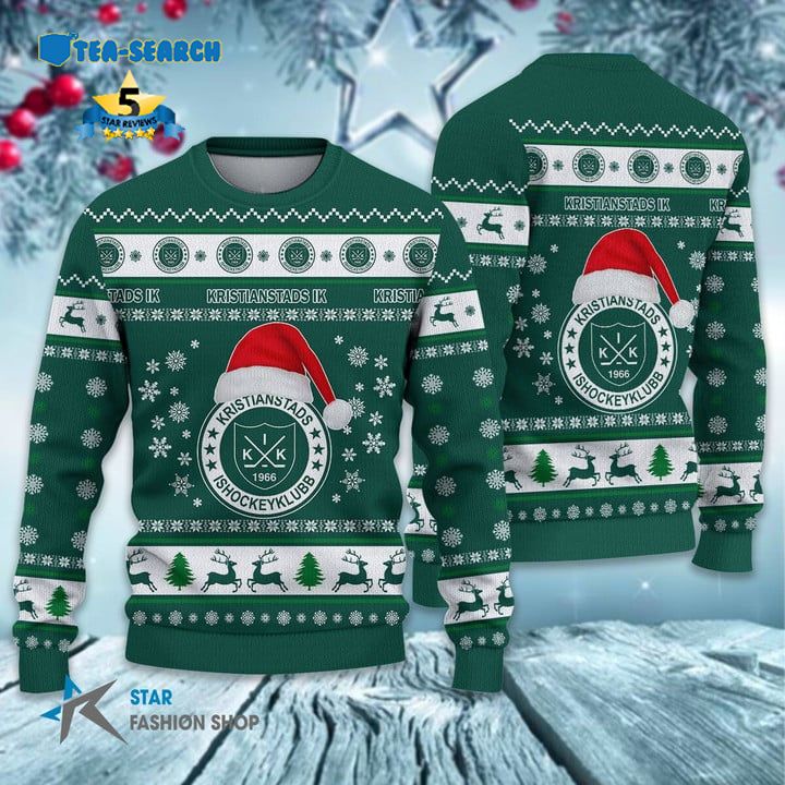 Luxurious Kristianstads IK Hockey Allsvenskan Ugly Christmas Sweater