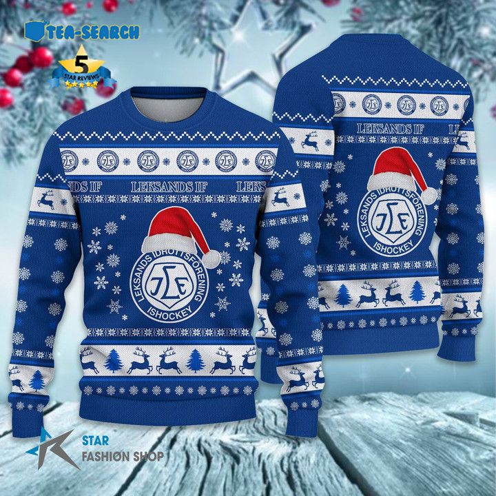 Fabulous Leksands IF Santa Hat Ugly Christmas Sweater Jul Tröja