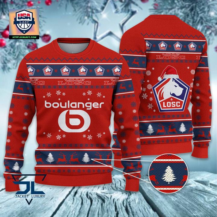 Best Sale Ligue 1 LOSC Lille Ugly Christmas Sweater Jumper