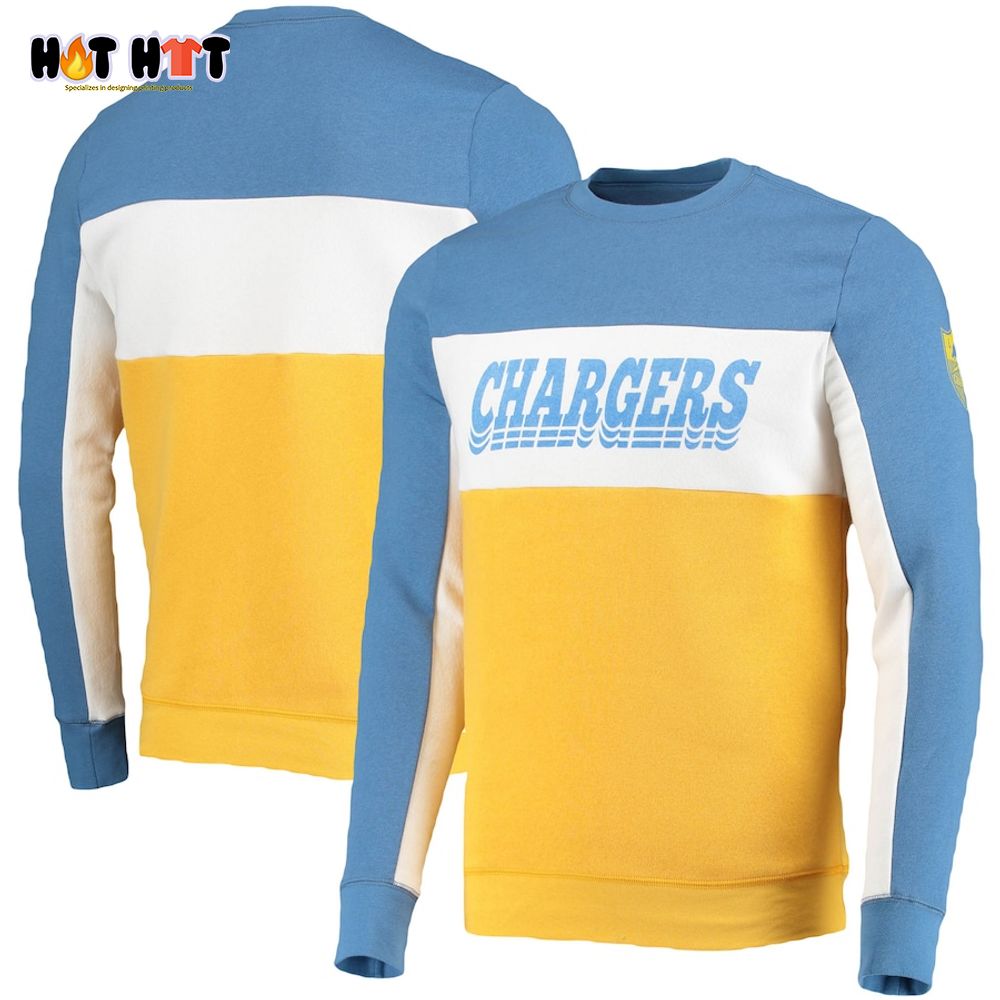 Los Angeles Chargers Big Chargers Chest Blue Yellow Christmas Sweater