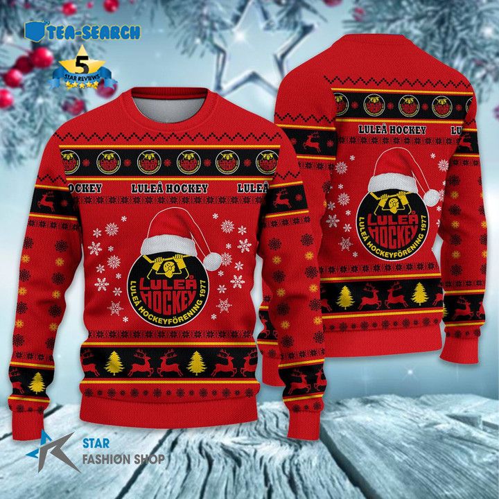 New Trend Lulea HF Santa Hat Ugly Christmas Sweater Jul Tröja