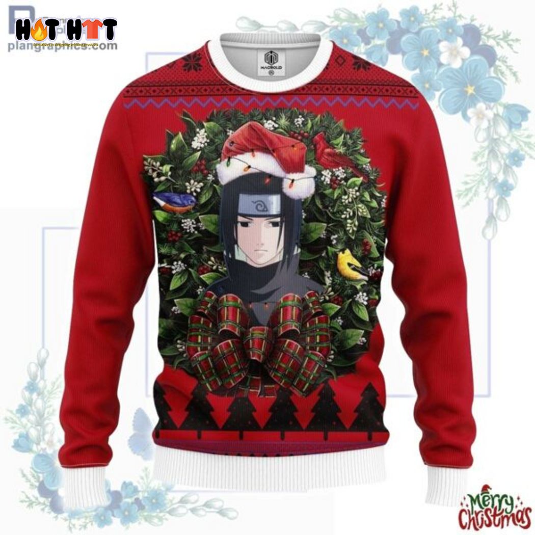 Naruto Sasuke Christmas Circle Ver 1 Ugly Christmas Sweater