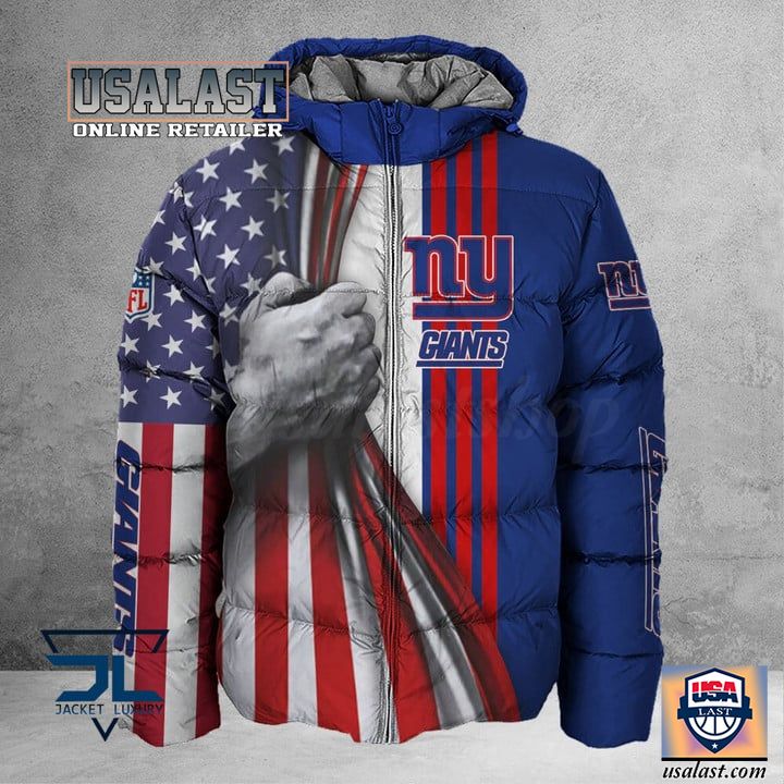 New York Giants Fleece Leather Jacket - USALast