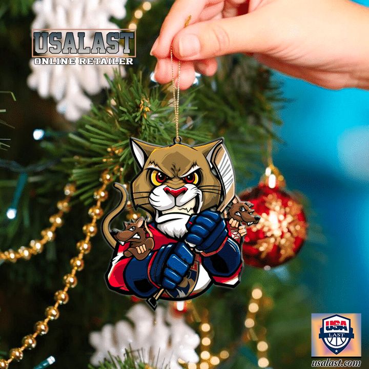 Beautiful NHL Florida Panthers Mascot Christmas Ornament