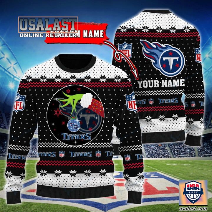 (Available) Personalized Grinch Tennessee Titans Woolen Sweater