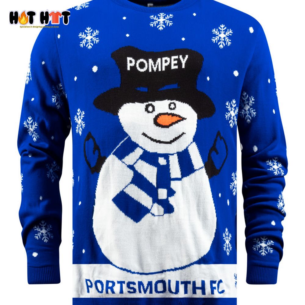 Portsmouth FC Pompey Snowman Christmas Jumper