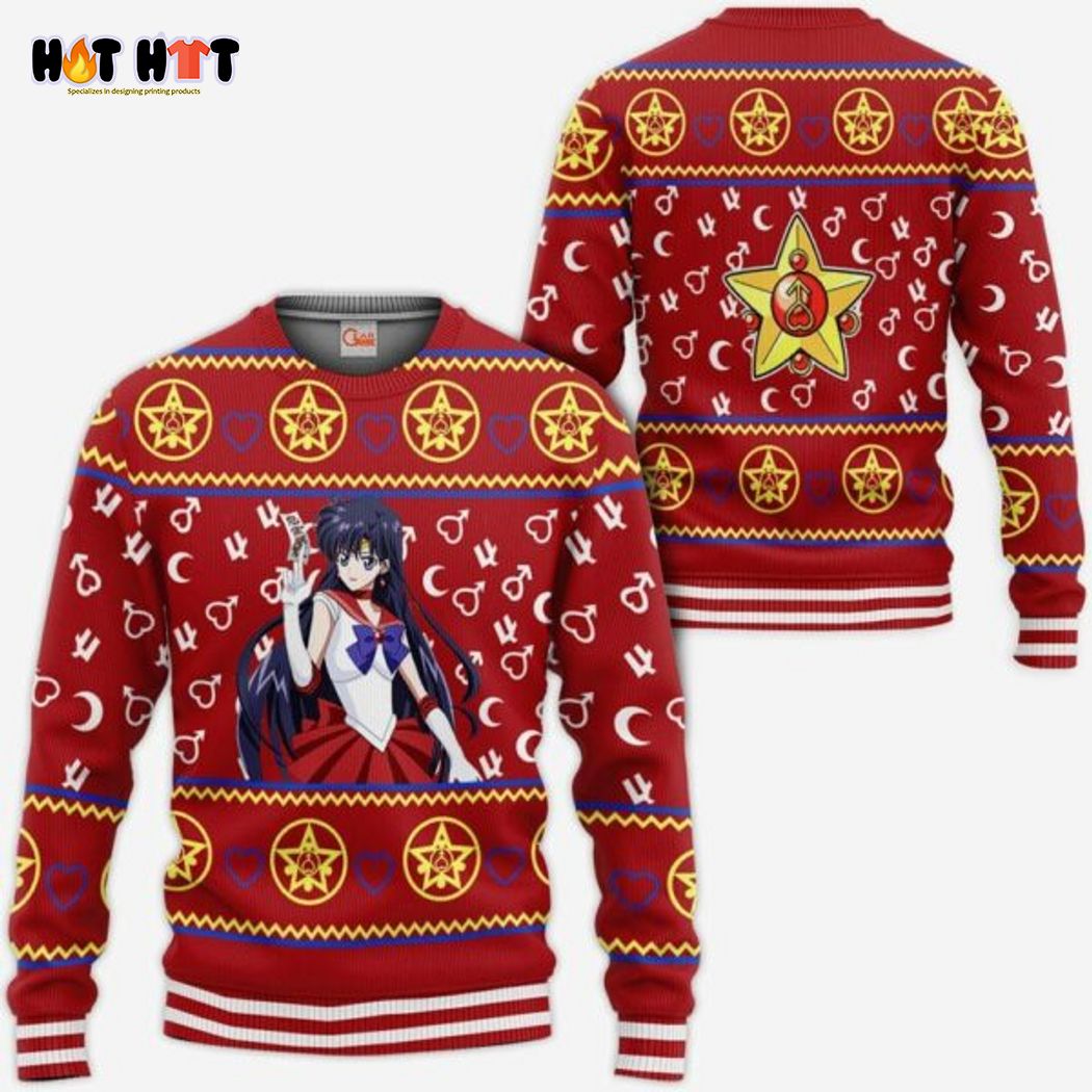 Sailor Moon Sailor Mars Ugly Christmas Sweater