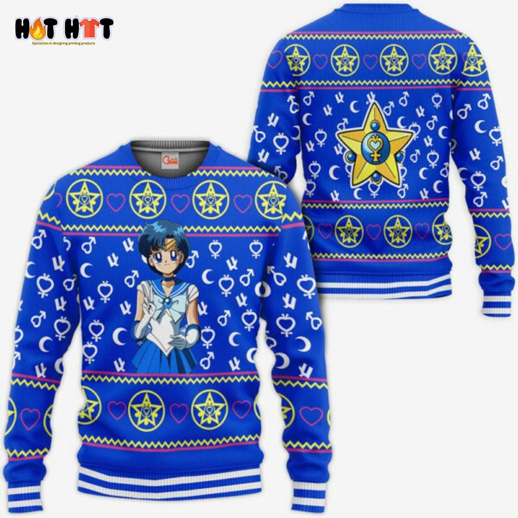 Sailor Moon Sailor Mercury Ugly Christmas Sweater