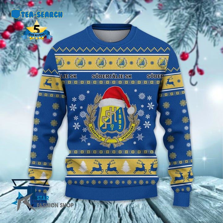 Available Södertälje SK Hockey Allsvenskan Ugly Christmas Sweater