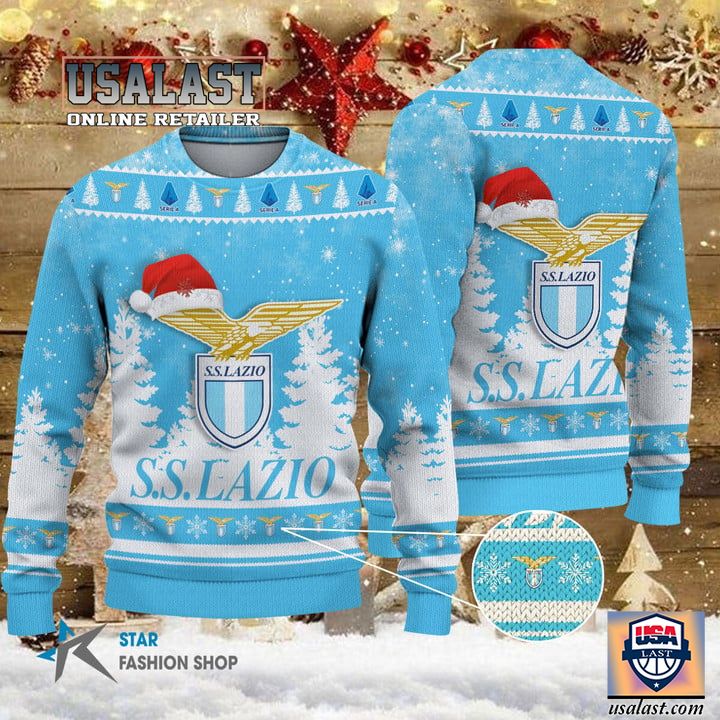 SS Lazio Ugly Christmas Sweater, Ugly Sweater, Christmas Sweaters