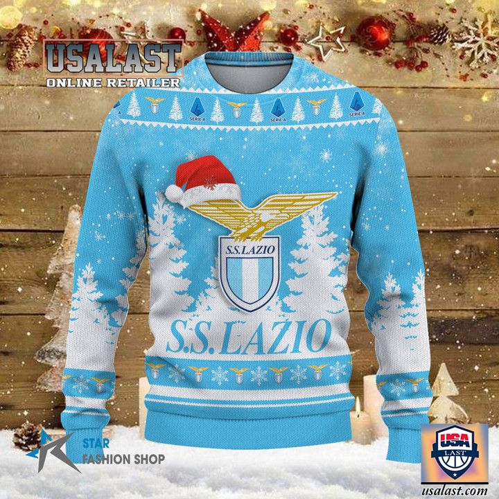 SS Lazio Ugly Christmas Sweater, Ugly Sweater, Christmas Sweaters
