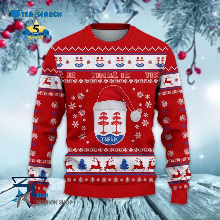 Beautiful Timra IK Santa Hat Ugly Christmas Sweater Jul Tröja