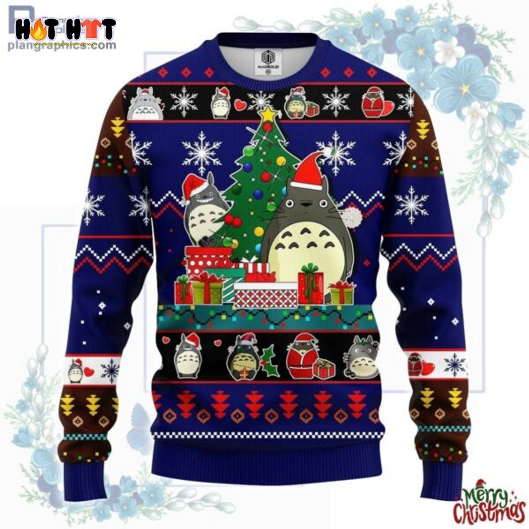 Totoro Ghibli Christmas Gift Ugly Christmas Sweater