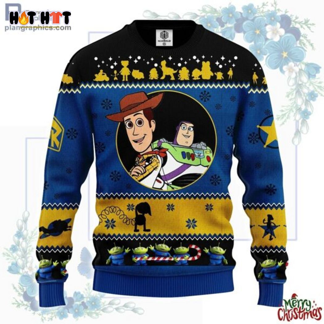 Toy Story Woody Buzz Lightyear Ugly Christmas Sweater