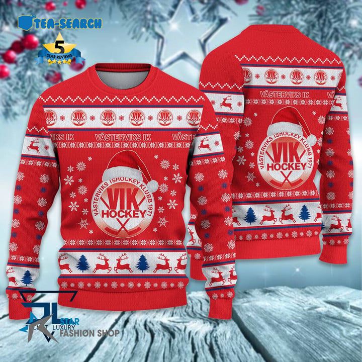 How To Buy Västerviks IK Hockey Allsvenskan Ugly Christmas Sweater