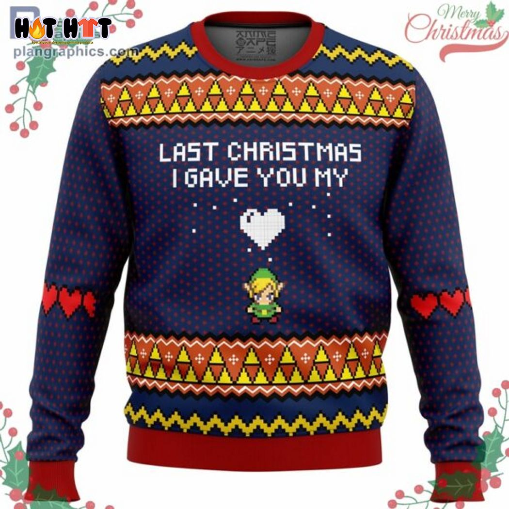 Zelda Last Christmas I Gave You My Heart Ugly Christmas Sweater