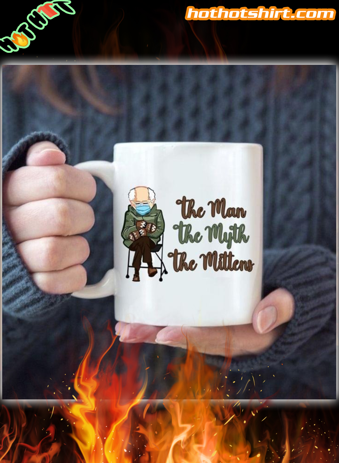 Bernie Sanders mittens meme the man the myth the mittens mug