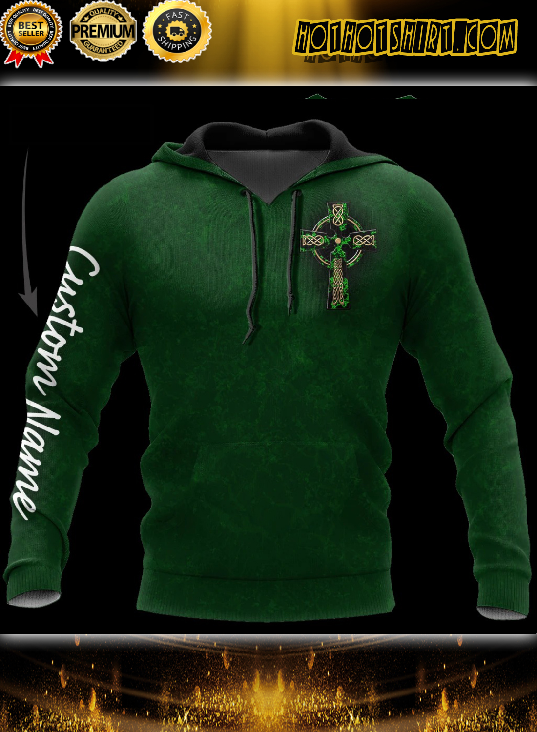 Irish St.Patrick day 3D Personalized Custom Name Hoodie And Shirts