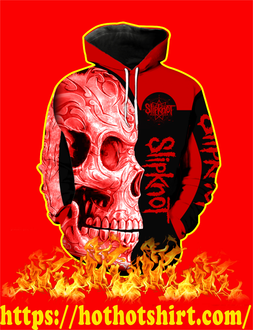 Slipknot Band Skull Full Over Printd 3d Hoodie, T-shirt and Sweatshirt