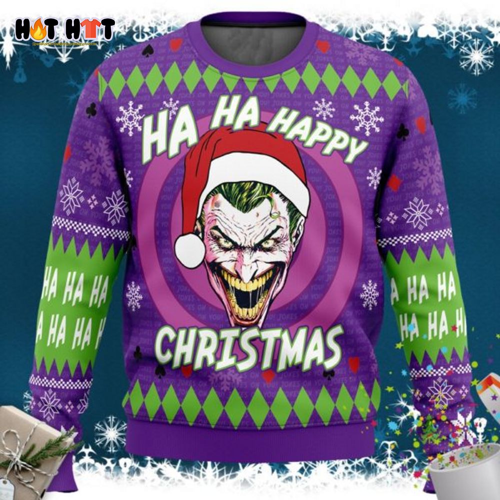Joker Ha Ha Happy Christmas Ugly Christmas Sweater