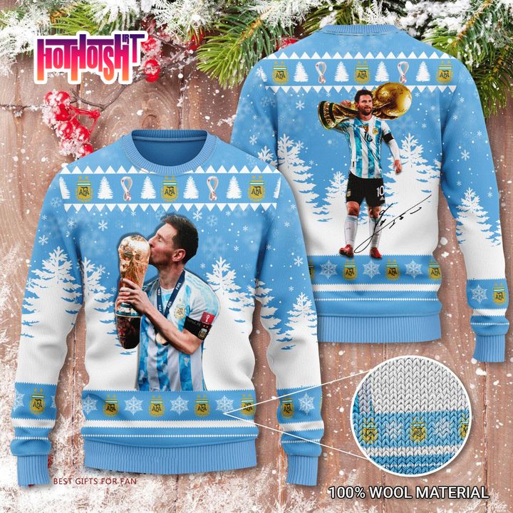 New Lionel Messi Champions World Cup 2022 Ugly Sweater