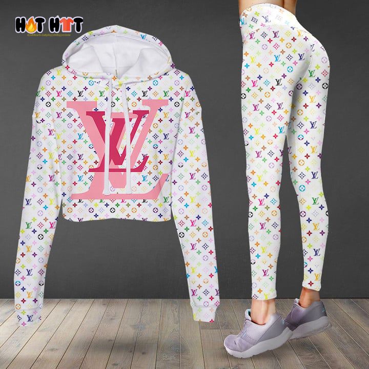 HOT Louis Vuitton Logo Sweatshirt And Pant For Women