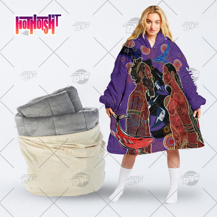Where To Buy Personalized Melbourne Storm Naidoc Sherpa Hoodie Blanket