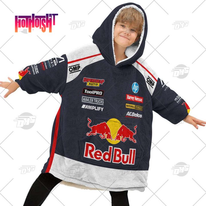 Here's Personalized V8 Supercars Triple Eight Race Engineering Redbull Ampol Racing Sherpa Hoodie Blanket